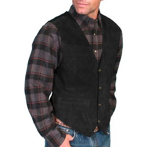 Nouveau design Gilet en cuir véritable à la mode Gilet d'hiver en cuir d'extérieur de haute qualité Gilet de moto de style personnalisé pour hommes - Product Image 6