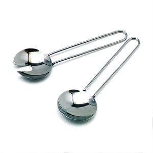 Juego de servidor de ensalada de calidad antigua más vendido, espátulas y cucharas metálicas con revestimiento de PVD hechas a mano en la India - Product Image 3