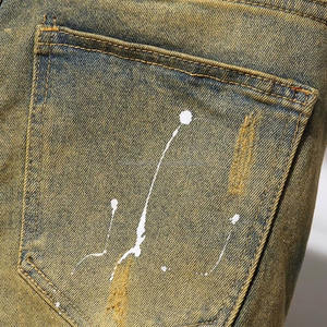 Pantalones Cortos Vaqueros Rotos de Moda para Hombre 2026, Transpirables, Casuales, con Agujeros, Azules, al por Mayor - Product Image 3