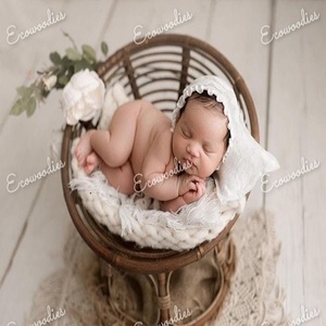 Trẻ sơ sinh nhiếp ảnh đạo cụ Vòng mây dệt ghế bassinet hạt dẻ kết thúc bé ảnh chụp Ghế trẻ em <span class=keywords><strong>poser</strong></span> cho chụp ảnh - Product Image 1