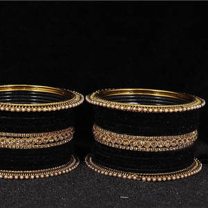 Latest Fashionable Custom Design Round Shape Velvet Bangles Hot Selling Wedding Churiya for Women and <b>Girls</b> - Product Image 6