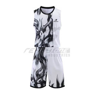 Ensemble d'uniformes de basketball personnalisés à manches courtes respirants avec design sublimé pour ligue estivale unisexe - Product Image 1