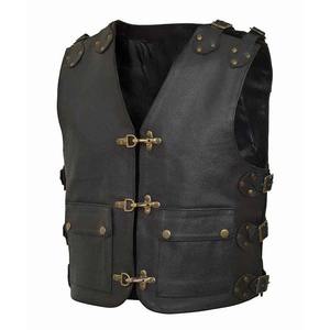 Chaleco de Motociclista de Cuero Vacuno de Alta Calidad, Ajustable, Elegante, Transpirable, para Invierno, Servicio OEM - Product Image 4