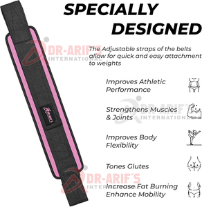 Heavy Duty Neoprene 500 Lbs Support Hip Thrust Belt Non Slip Glute Trainer Extra Padding Gym Home Workouts <b>Dumbbells</b> - Product Image 3