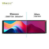 Écran tactile portable Wisecoco 14,5 pouces 2,5K 2560*720, écran secondaire pour ordinateur portable, GPS de voiture, PS5, Xbox, affichage de jeux