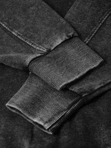 Sweat à capuche personnalisé lavé à l'acide avec impression du logo Sweat-shirt unisexe surdimensionné Streetwear Vente en gros - Product Image 3