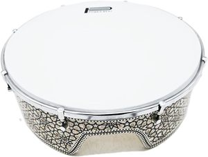 Gawharet El Fan 16" Tambour à cadre professionnel fait main en nacre pour Bandir Dof accordable avec système de réglage externe avancé (DOFS10) - Product Image 2