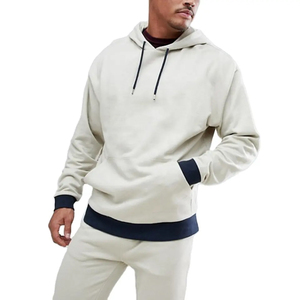 Nouveauté, vente en gros, ensemble deux pièces de jogging d'hiver à capuche et pantalon de survêtement à motif solide 100% coton ensemble de survêtement de service OEM - Product Image 1