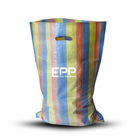 Sacs tissés en PP avec poignées coupées en D Fabricants 25kg 50kg Sac de stratification brillant tissé en polypropylène PP Sac de riz tissé en PP