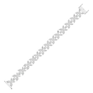 IGI Certified Marquise Floral Lab Grown Diamond Statement Bracelet in 14K Yellow / White / Rose Gold - Product Image 6