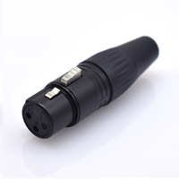 Équipement Audio Vidéo Professionnel Cannon Plug 3-Core XLR Mâle et Femelle Connecteur Audio à Broche en Cuivre Plaqué Argent