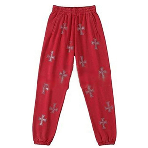 Conjunto Deportivo Clásico 2025 con Cintura Elástica y Pedrería, Tejido Suave de Algodón para Invierno - Product Image 3