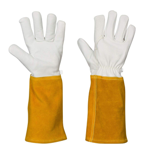 Personalizable cuero de vaca Tig soldador trabajo construcción seguridad guantes impermeable Split diseño para ropa de trabajo - Product Image 4