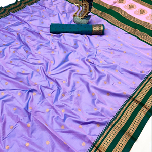 Nouvelle collection de designers : Saree en soie douce multicolore avec tissage Zari, séchage rapide, idéal pour les fêtes, mariages, remises de diplômes, style formel - Product Image 2