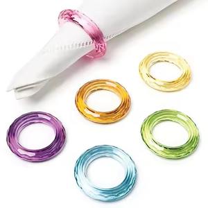 Anneau de serviette en acrylique transparent de qualité supérieure pour la décoration de table et les repas - Product Image 4