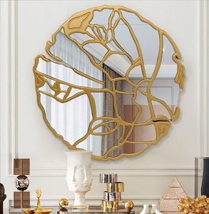 Melting Stainless Steel Wall Mounted <b>Mirror</b>, Oval Coastal Decorative <b>Mirror</b> for Home Hotel Living Room Decoration of Iron, India - Product Image 6