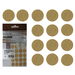 Copri Viti Adesivi in Faggio Naturale (Confezione Blister da 20) - Product Image 1