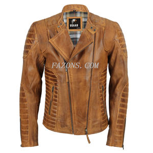 <b>Men</b> Distressed Biker Quilted Motorcycle Leather <b>Jacket</b> Casual Bikers Fashion Real Genuine Leather <b>Racing</b> Motorbike <b>Jacket</b> OEM - Product Image 6
