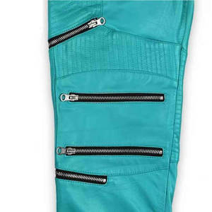 กางเกงหนังวัวแท้สำหรับผู้ชาย ขายดี กางเกงหนังทรงจ็อกเกอร์สำหรับผู้ใหญ่ คุณภาพสูง เนื้อหนังนุ่ม - Product Image 4