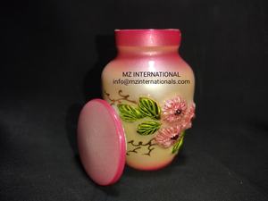 El más vendido de urna de cremación hecha con material de aluminio floral 3D de diseño antiguo para compra a granel - Product Image 2