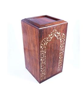 Rosewood Cremation Urns for Human Ashes Adult <b>Large</b> - Wooden Burial Urn for Columbarium - Funeral Urn <b>Box</b> (250 Cubic Inches) - Product Image 1