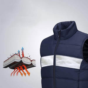 Chaleco acolchado sin mangas para hombre, chaqueta impermeable para exteriores, chaquetas de invierno acolchadas cálidas con logotipo personalizado - Product Image 4