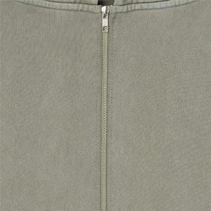 2025 gros Double capuche sweats à capuche Vintage blanc Double tête fermeture éclair personnalisé hommes acide lavage fermeture éclair à capuche - Product Image 5