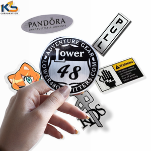 Pincel de vinilo adhesivo fuerte personalizado, pegatina metálica impresa personalizada plateada, logotipo personalizado, etiqueta adhesiva de plata cepillada impermeable - Product Image 4