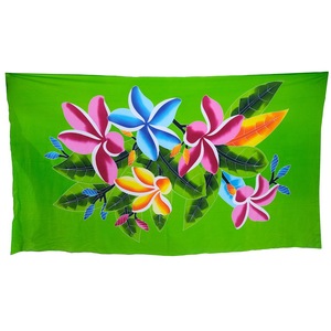 Sarongs hawaïens peints à la main en rayonne de qualité supérieure, paréo, vente en gros personnalisée, vêtements de plage, couverture, îles du Pacifique, HPBU050-03-200 - Product Image 1