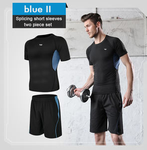 Ropa de entrenamiento para hombre, conjunto deportivo ajustado, 2 uds., trajes de entrenamiento para gimnasio, ropa deportiva, chándal, conjuntos de ropa de entrenamiento - Product Image 3