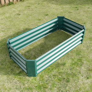 Caja de maceta de cama de jardín elevada para exteriores de acero inoxidable galvanizado ODM con fácil montaje para el hogar verduras y flores - Product Image 6