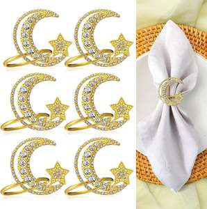 Ronds de serviette en métal Elegance au clair de lune pour occasions spéciales - Product Image 4