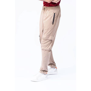 กางเกงผ้ายืดแห้งเร็วสำหรับผู้ชายกางเกงวิ่งสีทึบเอวสูงทรงหลวมระบายอากาศแบบลำลองพร้อมโลโก้ออกแบบได้ตามต้องการ - Product Image 3