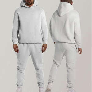 Personalizar calidad Casual hombres chándales ropa deportiva gimnasio Fitness entrenamiento chándales hombres dos piezas conjunto chándal - Product Image 4