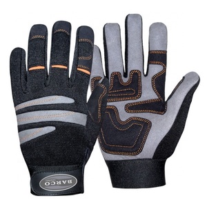 Custom Wholesale High Quality Black Mechanic Safety <b>Gloves</b> Cotton/Polyester/Spandex Eco-Friendly Breathable Four Seasons for Men - Product Image 4