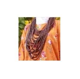 Perles colorées collier en résine époxy fait à la main Vintage cordon de coton dernier collier en résine pour les femmes cadeau de noël - Product Image 2