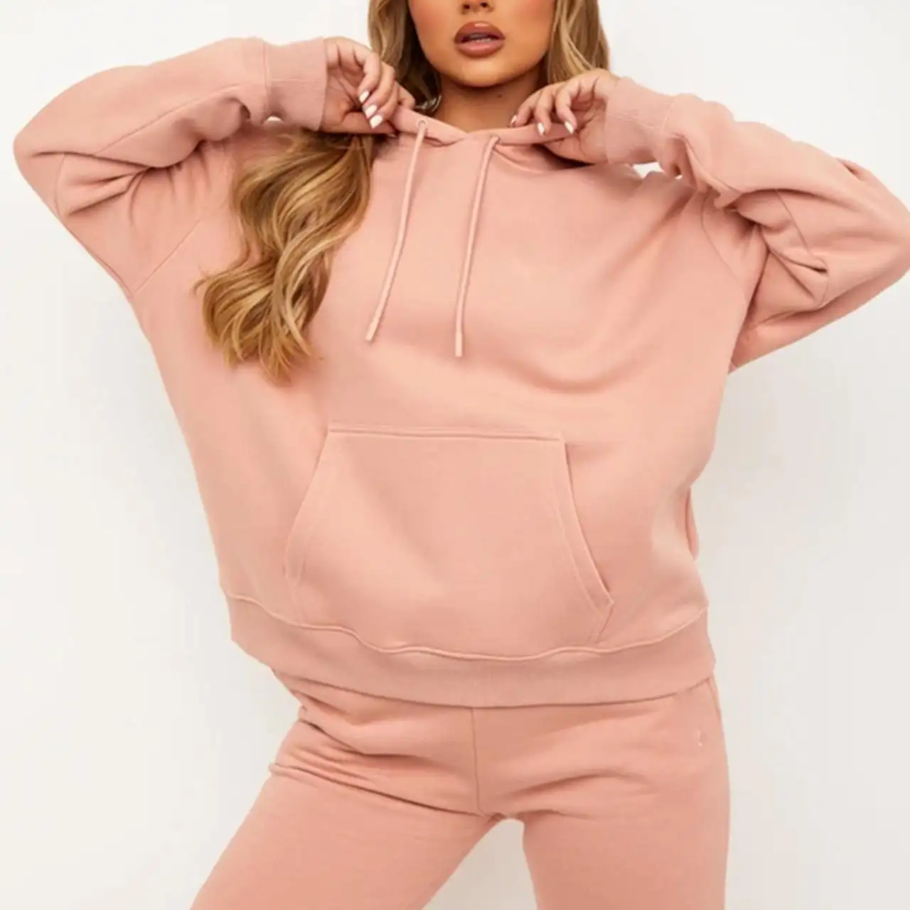 High Quality Women's Pullover Hoodies Fashion Casual Fleece Hoodie Drop Shoulder Pullover oversized Winter Hoodies for women