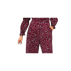 Tuta Intera Viola da Donna AX Paris con Stampa Animalier a Vita Alta e Maniche Elasticizzate, Taglia 12 - Product Image 3