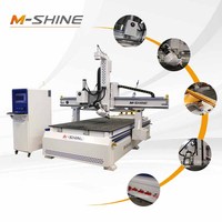 Mesin Ukir Kayu CNC 4 Axis Jinan M-shine Laris untuk Lemari, Pintu Kabinet, Furnitur Kustom, Proyek DIY