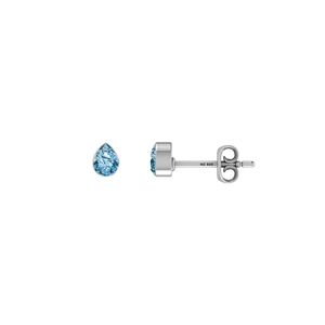 925 argent pour topaze bleue poire naturelle coupe ovale papillon serrure boucles d'oreilles Style classique lunette réglage Pack 4 cadeau de fête - Product Image 3