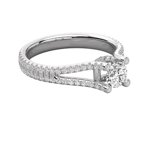 Anillo Solitario con Diamante Redondo de Dos Puntas - Product Image 6