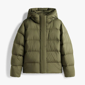 Veste d'hiver en toile tricotée sur mesure, respirante, coupe-vent, écologique, à col montant, taille régulière, pour femme, vente en gros - Product Image 6