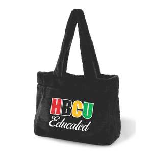 Hbcu กระเป๋าโท้ทขนสัตว์สไตล์แอฟริกันมีลายปักกำมะหยี่กำมะหยี่ลายโลโก้สมาคมสตรีกรีกของขวัญตามสั่งกระเป๋าถือแฟชั่น - Product Image 2