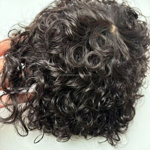 Peluca <span class=keywords><strong>de</strong></span> cabello humano 100% rizado en stock, precio barato, peluca para hombre, postizo <span class=keywords><strong>con</strong></span> base <span class=keywords><strong>de</strong></span> corona <span class=keywords><strong>de</strong></span> seda, sistemas <span class=keywords><strong>de</strong></span> reemplazo <span class=keywords><strong>de</strong></span> cabello - Product Image 2