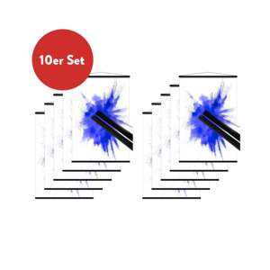 Black <b>Plastic</b> Poster Hanging Strip Set 61 cm 10 Pairs - Product Image 1