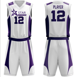 Uniforme de baloncesto de la mejor calidad de poliéster 100% uniforme de baloncesto de nuevo diseño personalizado de alta calidad - Product Image 4