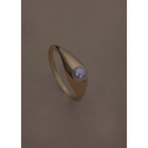Bague signet en perle - Bagues en perle élégantes et luxueuses - Product Image 5