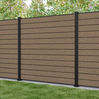 Panneaux de clôture de jardin en aluminium WPC écologiques, ensemble complet avec surface revêtue, service de modélisation 3D pour une utilisation en extérieur, à la maison ou à la ferme
