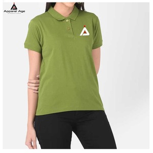 เสื้อโปโลผู้หญิงแขนสั้นสีดำเรียบแบบคลาสสิก ปักโลโก้ตามสั่ง ราคาส่ง คุณภาพดี ระบายอากาศได้ดี ผลิตจากผ้าปิเก้ - Product Image 3
