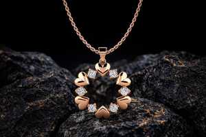 Collier minimaliste en argent sterling 925 plaqué or 14 carats avec pendentif en forme de cœur circulaire chrétien, design élégant avec CZ, cadeau de bijoux - Product Image 5